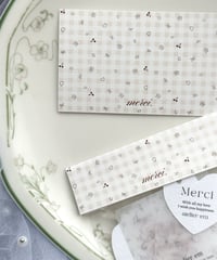 🍒🎀"merci”message card/header 10P