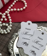 🎄wrapping tag "Happy Merry Christmas"
