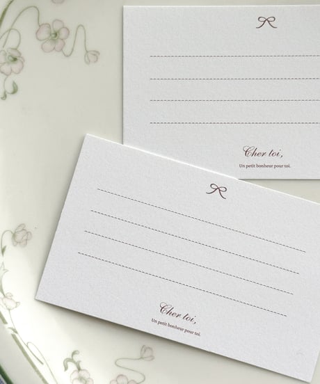 🎀"Chez toi ”message card 10P