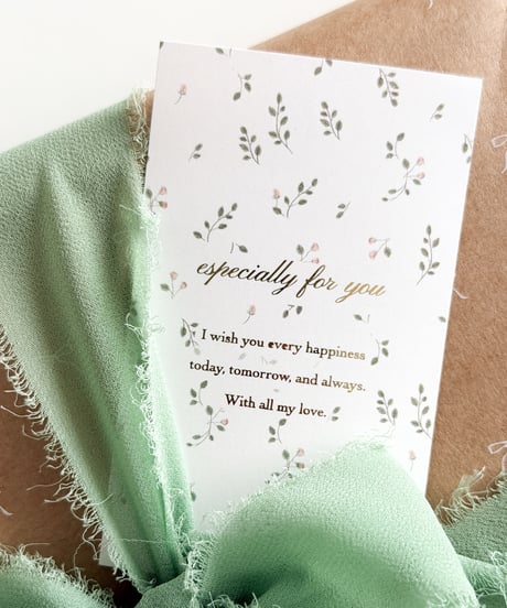 🌿Letterpress message card 10P