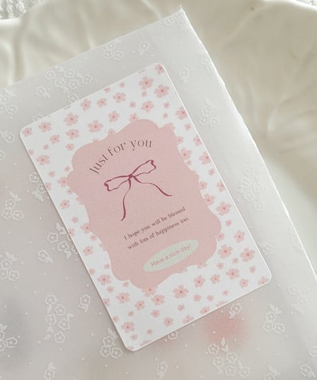 🎀🌸 wrapping sticker 10P ”Just for you”