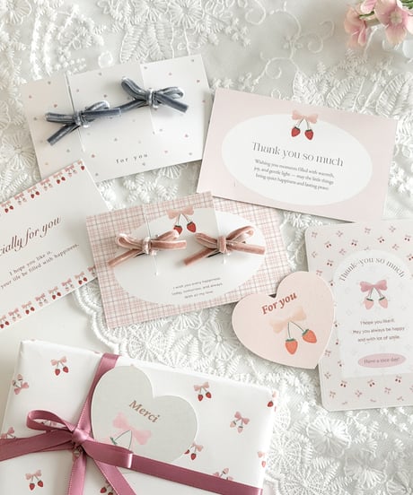 🎀🍓message card 10P