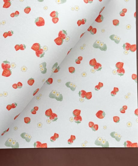 🍓 A4 wrapping paper 10P"strawberry"