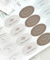🌿oval wrapping sticker 16P