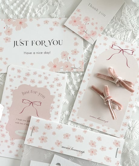 🎀🌸 wrapping sticker 10P ”Just for you”