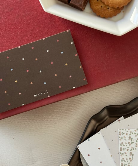 "merci”message card/header 10P