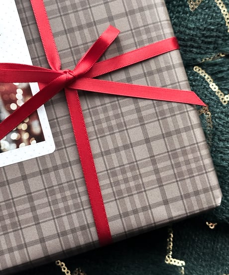 A3 wrapping paper "brown check"