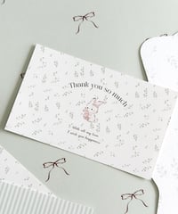🌿🐰"Thank you”message card 10P