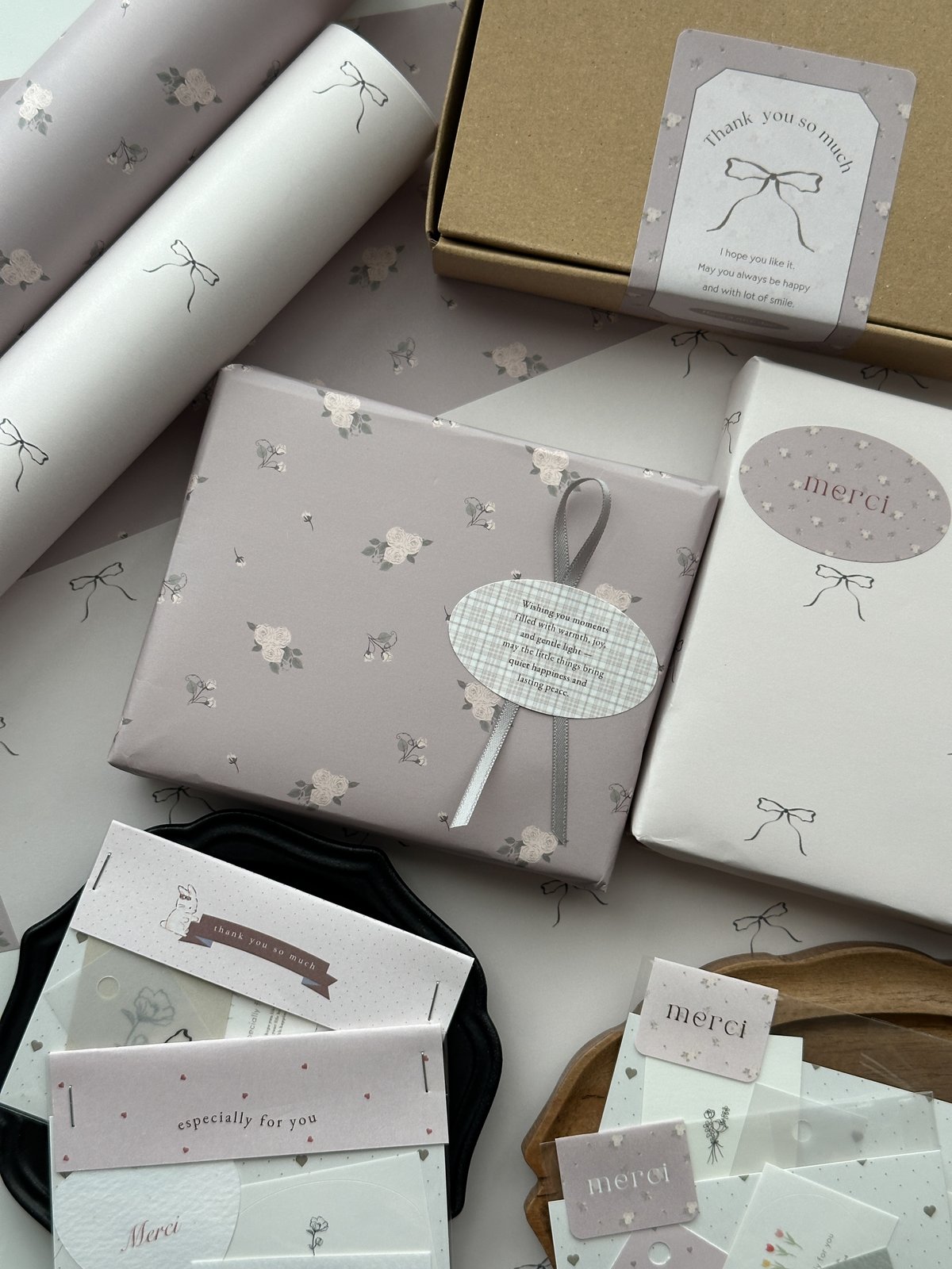 🤎🎀 square sticker 10P ” thank you” | atelier em