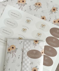 🌻oval wrapping sticker 16P