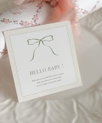 🎀"Hello Baby”message card 10P