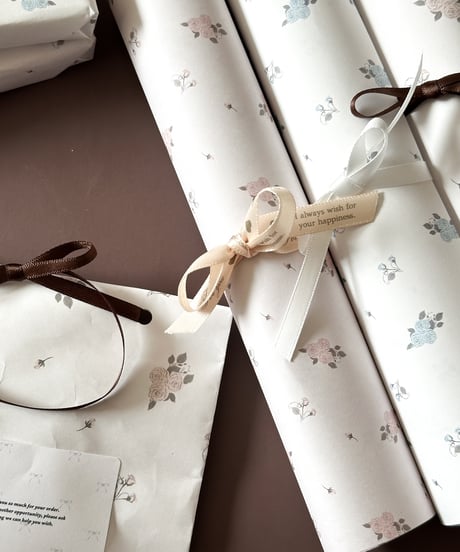 💐A3 wrapping paper "rose"antique beige