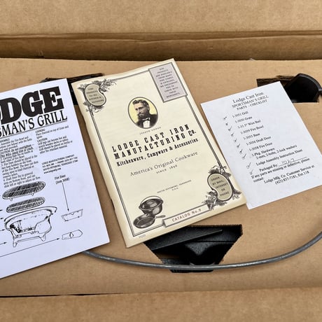 LODGE スポーツマンズグリル 旧ロゴ キャストアイロン 廃盤 レア CASTIRON 鋳鉄製 バーベキューグリル