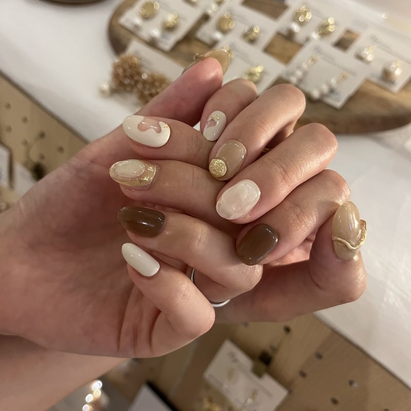 ブラウンニュアンスネイル | Mine .