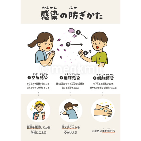 感染の種類と予防策ポスター２点セット
