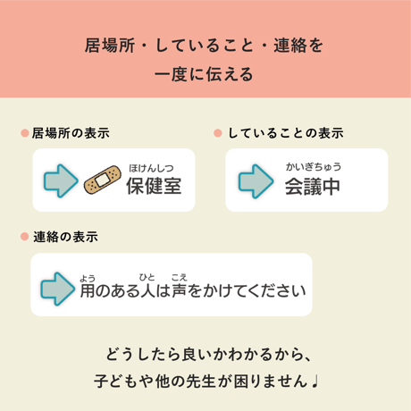 養護教諭のための所在表（詳細版）テンプレートセット