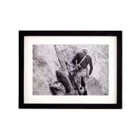 Royal Robbins beginning the first solo ascent of El Capitan. 1968.