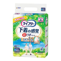 ﾗｲﾌﾘｰ 超うす型下着感覚ﾊﾟﾝﾂ 4回Mｻｲｽﾞ　22枚×3袋入り