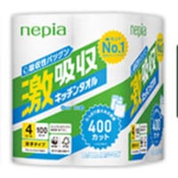 〈ﾈﾋﾟｱ〉激吸収ｷｯﾁﾝﾀｵﾙ　４ﾛｰﾙ100S