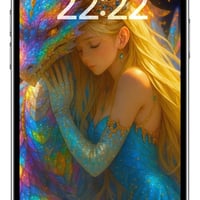 スマホ用待受♡宇宙の虹龍とプレアデスの女神の開運画像！