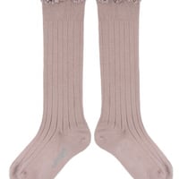 【collegien】 Maud high socks Vieux Rose