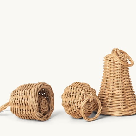 【ferm LIVING】Braided Bell Baubles - Set of 3