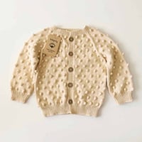 【baby toly】POPCORN CARDIGAN natural