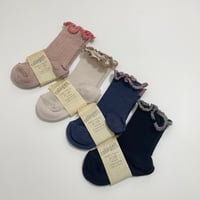 【collegien】Ambre/ Lettuce Trim Pointelle Merino Wool Socks