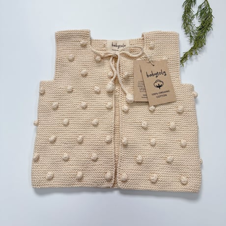 【baby toly】popcorn vest natural
