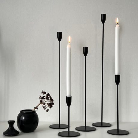 【Nordstjerne⠀】SIMPLE CANDLEHOLDER 28cm black