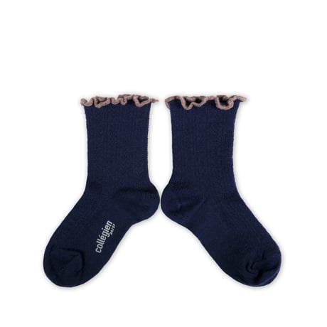 【collegien】Ambre/ Lettuce Trim Pointelle Merino Wool Socks
