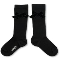 【collegien】 Isaure high socks Noir de Charbon