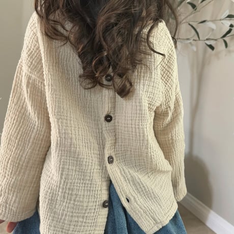 【THE SIMPLE FOLK】 The Button Back Top