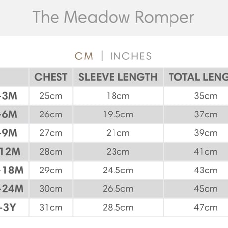 【THE SIMPLE FOLK】 The Meadow Romper