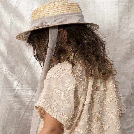 【FROUFROU kids】 THE CLASSIC CANOTIER HAT /PLAIN LATTE