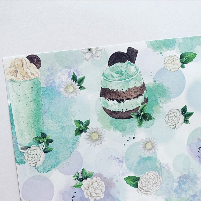 デザインペーパー✳︎チョコミント | amourpaperSTORE