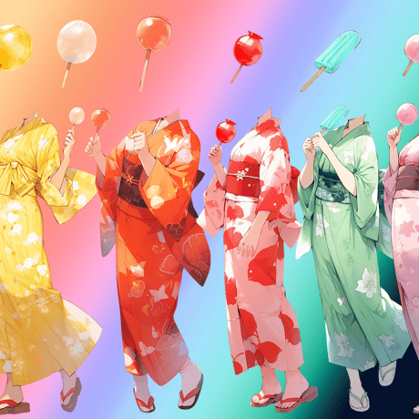 【透過素材】和服/女性50枚(立ち絵作成用・着物、浴衣、袴、日本伝統衣装）
