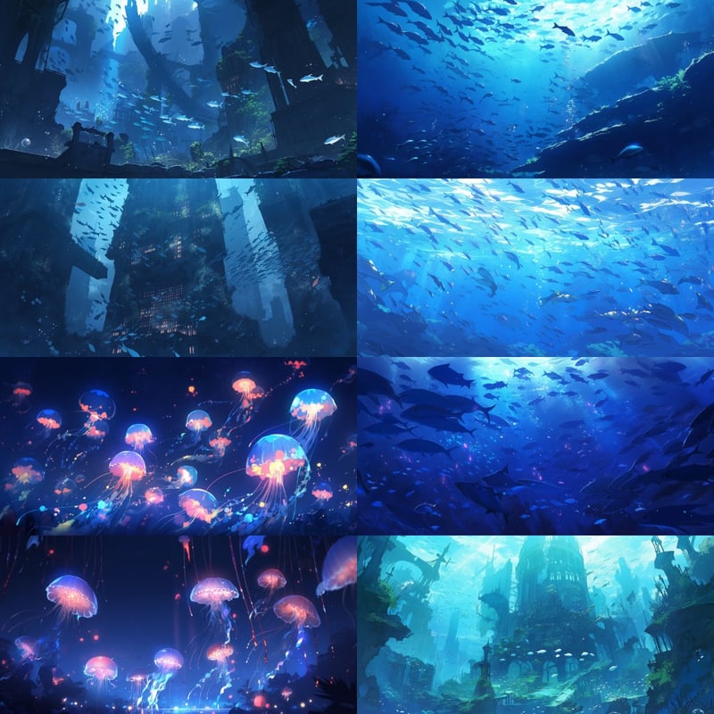 背景素材】海・空・山350枚[2:1](自然系背景パック2) | A.I. Art Stoc