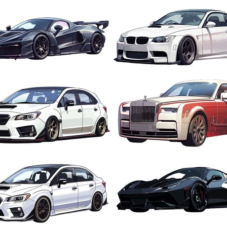 【透過素材】車50枚(高級車、スポーツカー、外車、SUV、オープンカー)