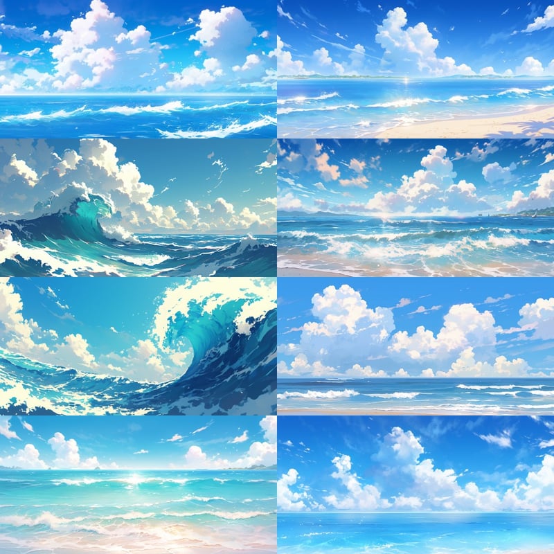 背景素材】海・空・山350枚[2:1](自然系背景パック2) | A.I. Art Stoc