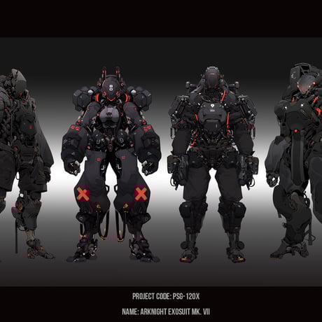 【透過素材】ロボット50枚(戦闘マシーン,パワードスーツ,ヒューマノイドロボット)