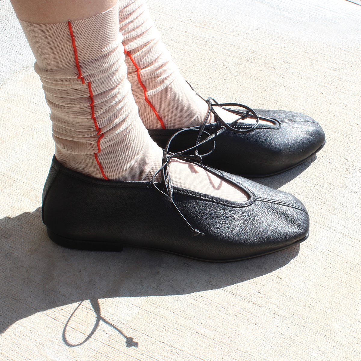 SUI / スイ / レースアップシューズ / ブラック　25センチ LACE UP BALLET【BLK-BLK】/ SUI | SUI(スイ)公式通販サイト