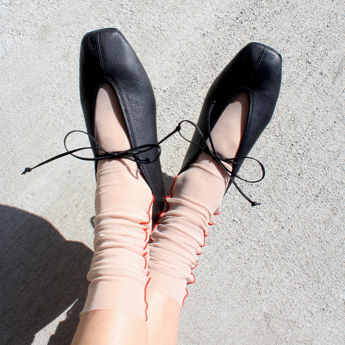 LACE UP BALLET【BLK-BLK】/ SUI | SUI(スイ)公式通販サイト