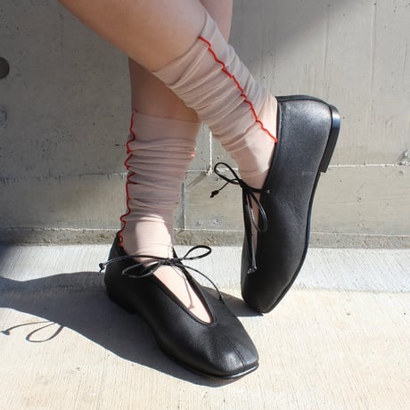 LACE UP BALLET【BLK-BLK】/ SUI