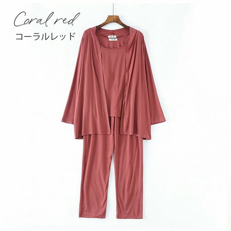 ルームウェア レディース 3点セット カップ付き【CL045】