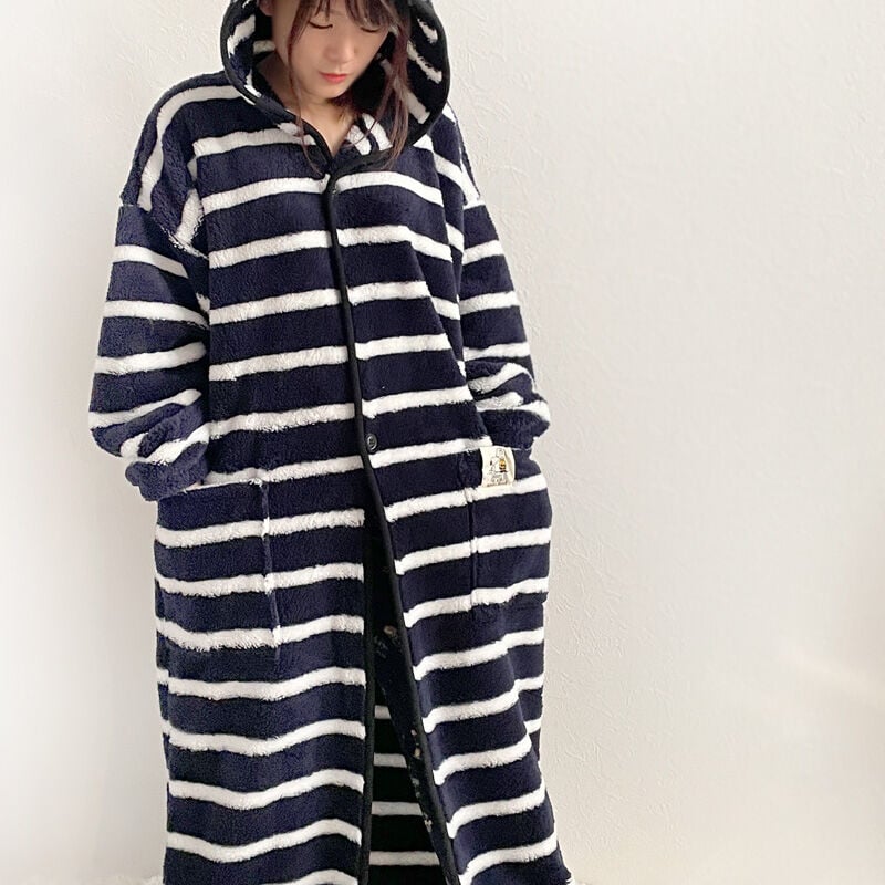 ジェラピケ スヌーピー刺繍ルームウェア ネイビー HOLIDAY】ジェラートスノーベアジャガードショールカーディガン