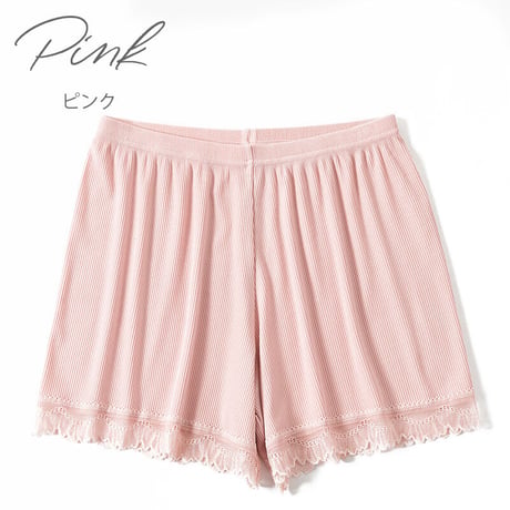 ペチパンツ レース リブ【CL022】