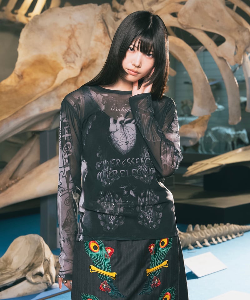 即購可Hashtag DDD 平成　Y2K 00s トップス　セカンドスキン セカンドスキントップス : モノトーン | ANREAL STORE