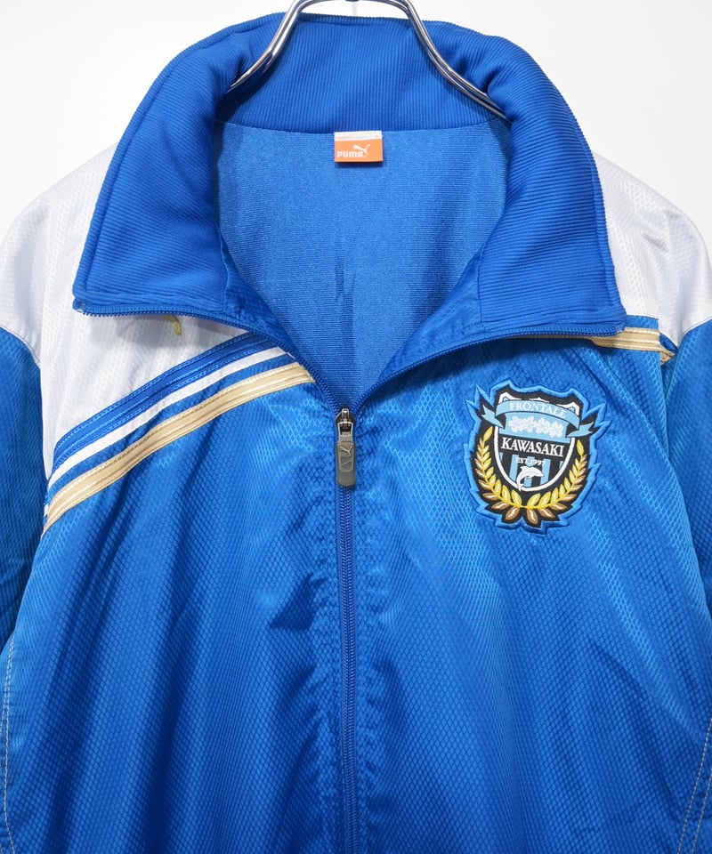 PUMA - 川崎フロンターレ ウインドブレーカー(青薄手) 川崎フロンターレ Puma ウィンドブレーカー 青 Lサイズ