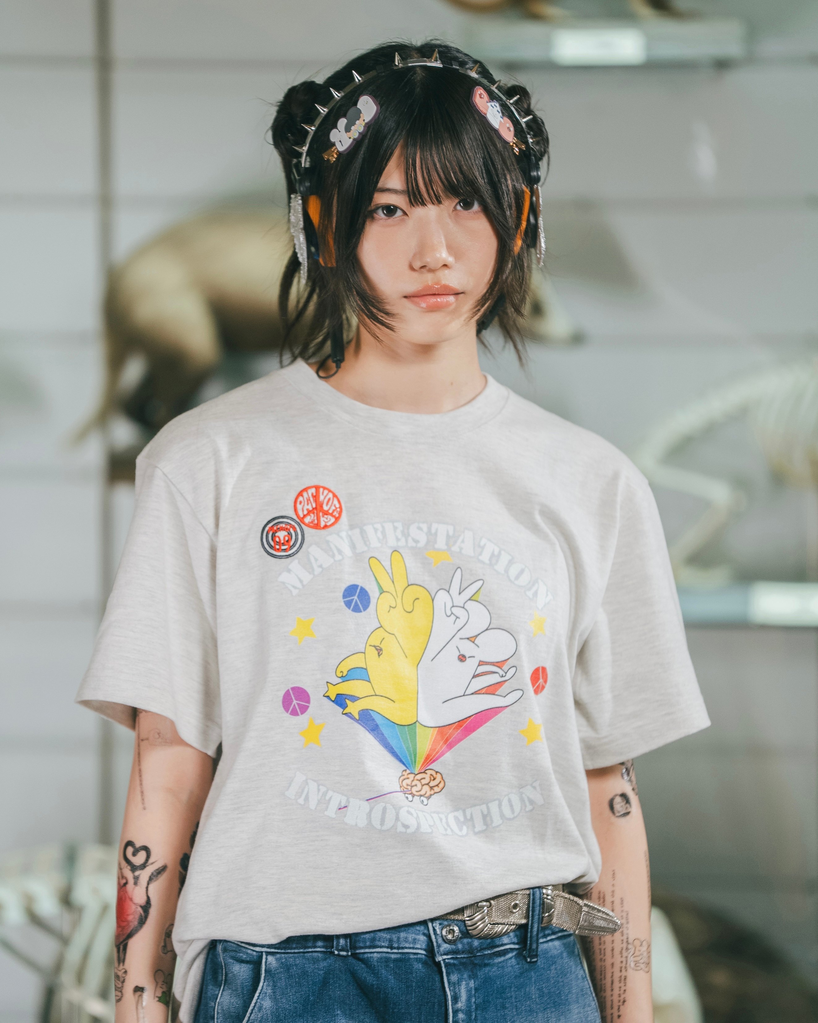 ピースTシャツ : ブラック | ANREAL STORE